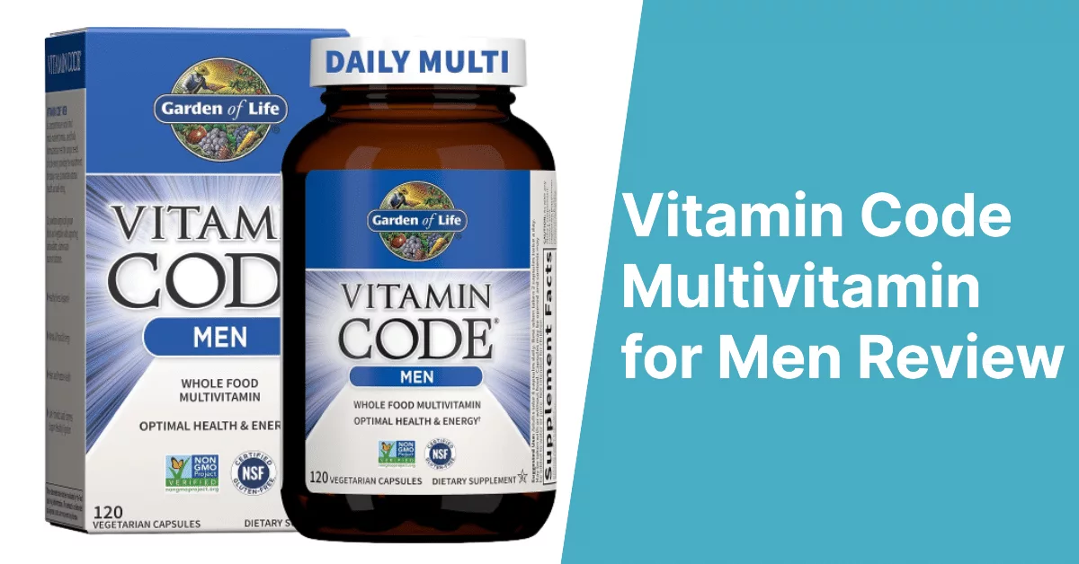 a featured image for a garden of life vitamin code multivitamin for men review